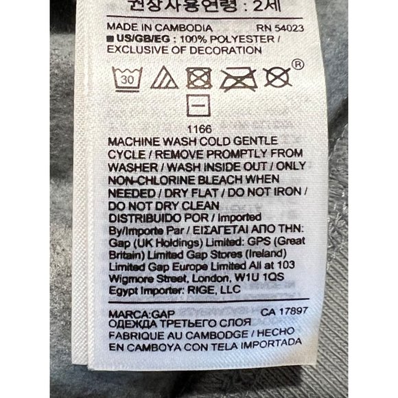 NWT GAP Baby Girls Hoodies Sz 2T Gray Stars - Picture 5 of 5